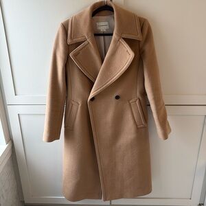 Club Monaco Camel Wool Top Coat Size Medium